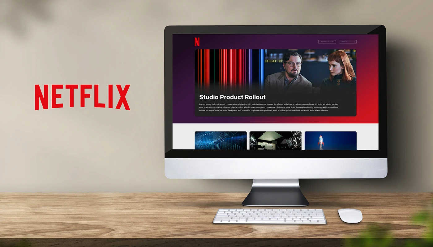 Netflix Studio Production Rollout hub on a desktop monitor