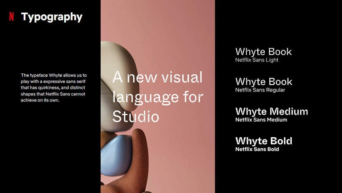 Typography system using Whyte for Studio